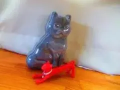 猫の形のグレー陶器箸置き