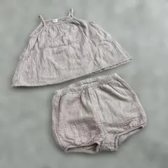 H&M キャミソール　ブルマ　セットオーガニックコットン90