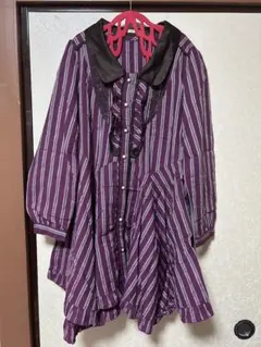 axes femme ストライプ柄 長袖ワンピース