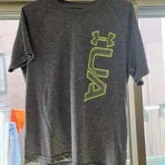 アンダーアーマー　sm ヒートギア　シャツ　グレー　緑