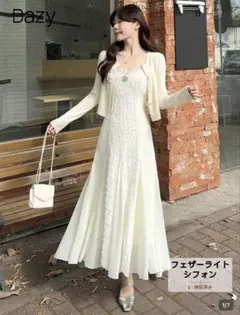 Shein dazy 韓国風ワンピース 白ワンピ