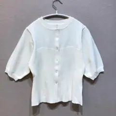 エヌ ナチュラルビューティーベーシック ビスチェ切替カーディガン　Mサイズ