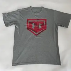 UNDER ARMOUR Tシャツ 半袖 グレー ロゴプリント メンズ