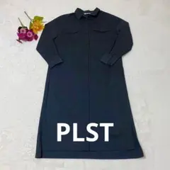 PLST コート 2way ワンピース　ジャケット　チャコールグレー