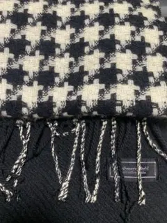 cashmere / カシミヤ マフラー 千鳥格子柄 リバーシブル