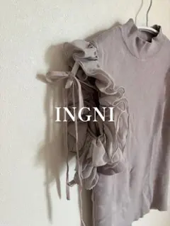 INGNI フリル半袖ニット