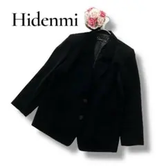 Hidenmi ヒデンミ　レディース　テーラードジャケット　花ボタン　ブラック
