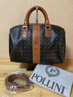 POLLINI ポリーニ 本革巾着型2wayショルダーバッグ イタリア製 - メルカリ