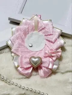 ロゼット 痛バッグ ピンク ホワイト 姫系 推し活