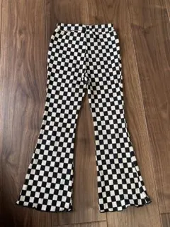 チェック柄フレアパンツ 95cm以下用