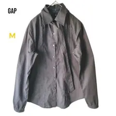 ギャップ【M】ブラウン 長袖シャツ　ブラウス　ブラックブラウス