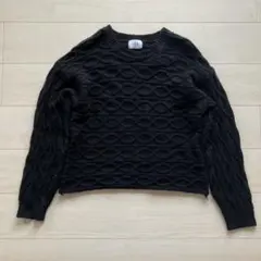 LIEN ブラック ケーブル編み ニットのサムネイル