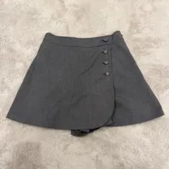 any sis♡ミニ丈巻スカート風キュロット サイドジップ チェック 2