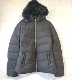 ZARA/ザラ 中綿ジャケット ダウン風 フード付 XS ファー a4140F
