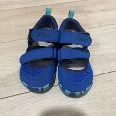 asics キッズサンダル 16.0cm 青