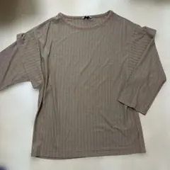 ニコアンド 長袖カットソーブラウンL