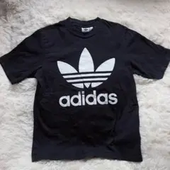 アディダスオリジナルス Tシャツ トレフォイル デカロゴ ブラック 黒 L