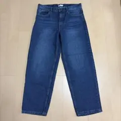 〔HANES/ヘインズ〕ワイドフィット 5ポケット デニムパンツ　美品のサムネイル