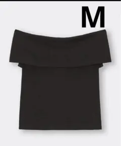 オフショルダーT ブラック M カットソー