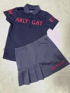 （超美品）パーリーゲイツ、メゾンロゴシリーズ、セットアップ、サイズ上0、下1