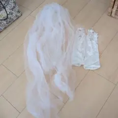 最終値下　3月処分　結婚式　ホワイト ベールと手袋 セット