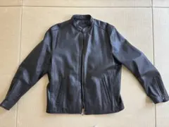 1409[ナノ・ユニバース]バンドカラー レザー シングル ライダースジャケット