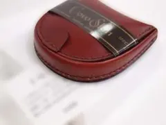 国産 牛革 馬蹄型 小銭入れ 手縫い 柔らかいけどしっかり 赤味系 茶色a