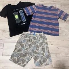 夏服　男の子　UNIQLO 130 140サイズ Tシャツ、ショートパンツセット