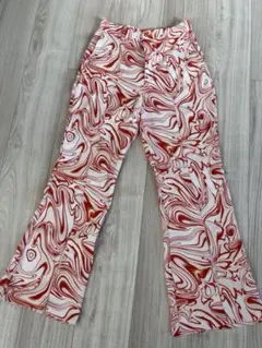 JEANASIS マーブル模様 フレアパンツ