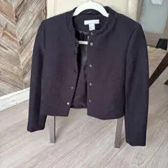 H&M ノーカラー黒ジャケット EUR 32