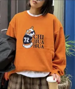 CIAOPANIC TYPY／犬アソート柄ロゴジャガードニットM