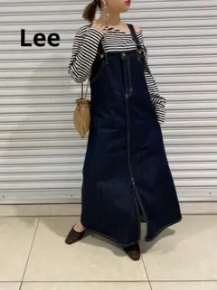 Leeサスペンダー付き デニムロングスカート インディゴのサムネイル