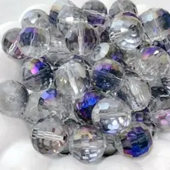 bi462/SALE！ガラスビーズ◇キラキラミラーボールカット約15mm 50個