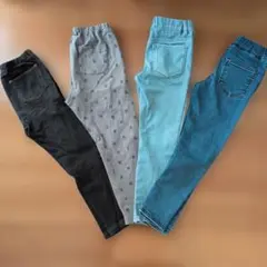 ユニクロ　キッズ スキニーパンツ　ストレッチ　 4本セット 110cm