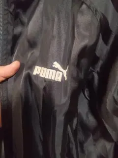 PUMA フード付きストライプベンチコート 150