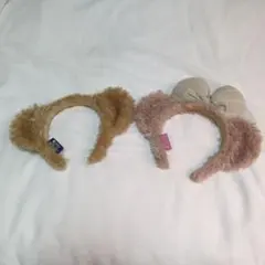 耳付きカチューシャ ダッフィー シェリーメイ 2点セット