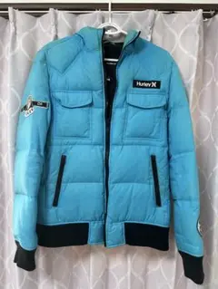 Hurley 水色 ダウンジャケット フード付き