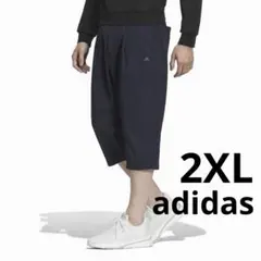 ■新品■　アディダス メンズ　2XL ウーブンパンツ 7分丈パンツ　ネイビーのサムネイル