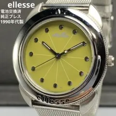 【未使用品】ellesse クォーツ 電池交換済 純正メッシュベルト 稼働品のサムネイル