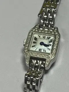 ルナージュ AD-037 0.26ct ダイヤベゼル シェル 腕時計　新品電池のサムネイル