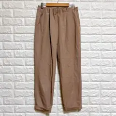 ブティックニコル【38】テーパードパンツ 無地 ベージュ 通勤 レーヨン混