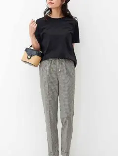 【サイズMT】リブインコンフォート 布はく素材テーパードパンツ