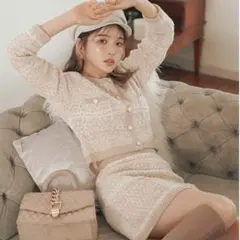 【即日発送】Darich ツイードニットセットアップ