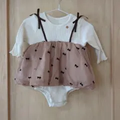 リボン付きロンパース ベビー服