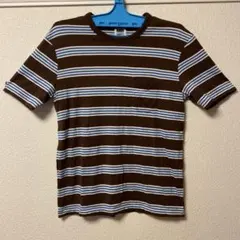 RATS ブラウン/ブルーストライプ Tシャツ Mのサムネイル