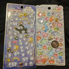 ボンボンドロップシール　シマエナガ　海　ジュエルプチドロップ