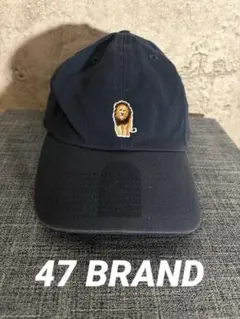 47 BRAND キャップ　帽子　ゴルフキャップ　ベースボール　ライオン刺繍