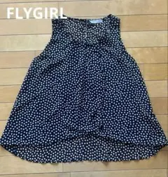 FLY GIRL ドット柄 ノースリーブ ブラウス