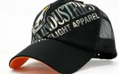 アルファインダストリーズ エアフォースワッペン付き メッシュキャップ ブラックのサムネイル