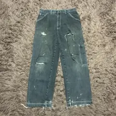 SIDEOUT. ダメージペインターバギーデニムパンツ